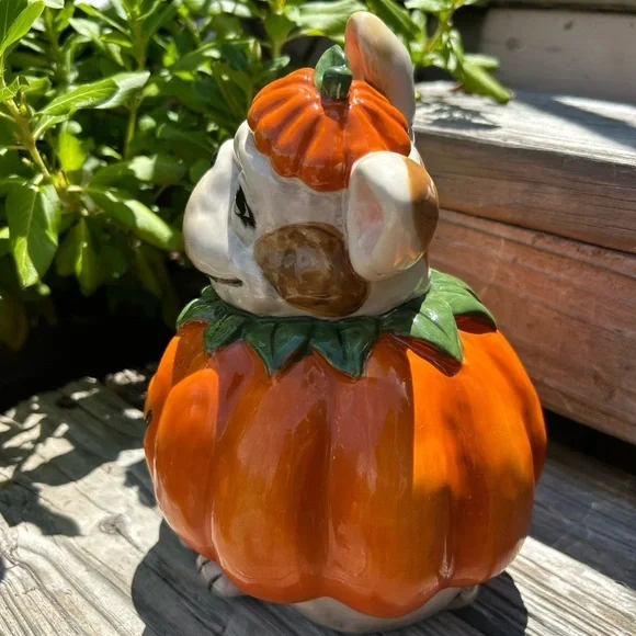 Blue Sky Halloween Frenchie Bulldog Dog Pumpkin Figurine Ceramic Statue Decor - Picture 3 of 6